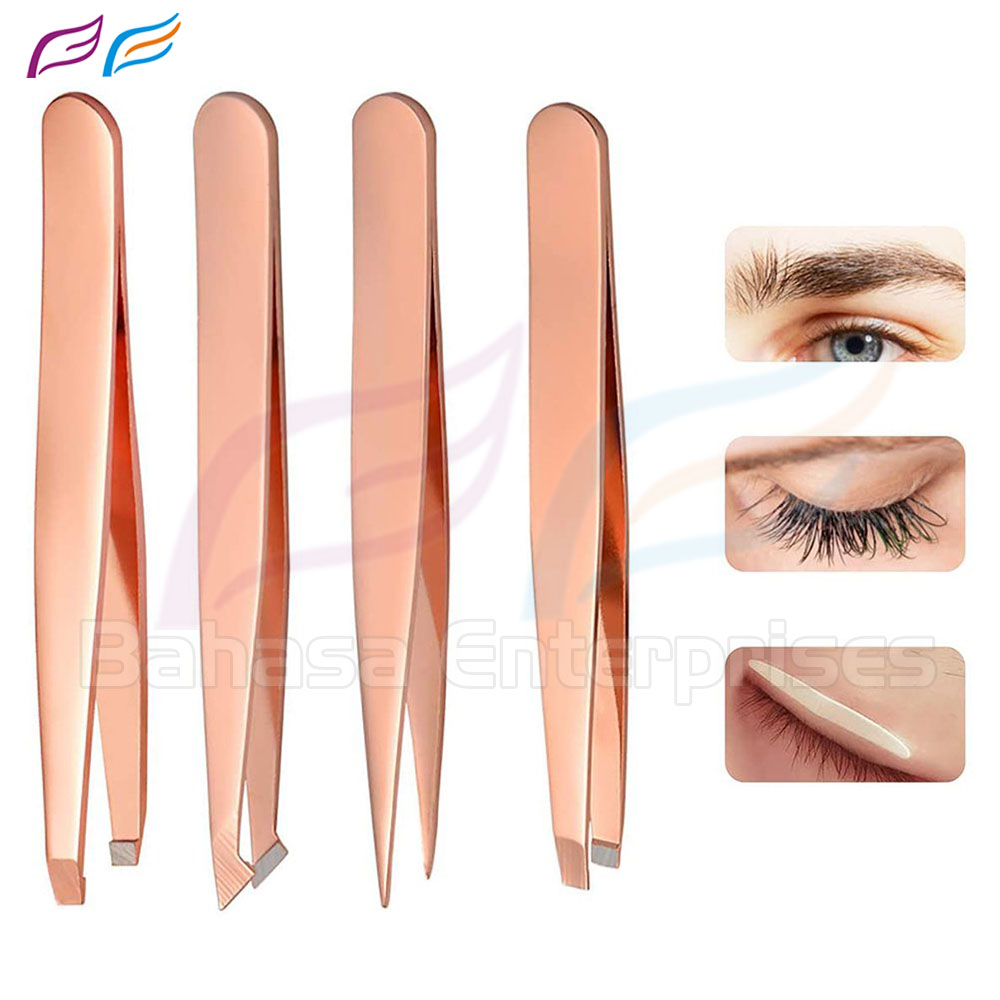 Rose Gold Eyebrow Tweezer Set